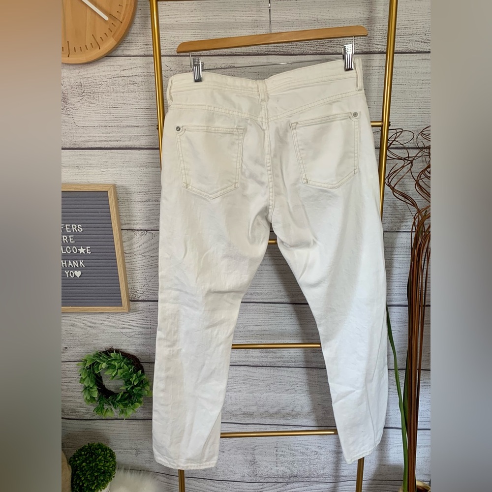 Anthropologie Pilcro The Slim Boyfriend Jeans In White Size 31 - Picture 7 of 8